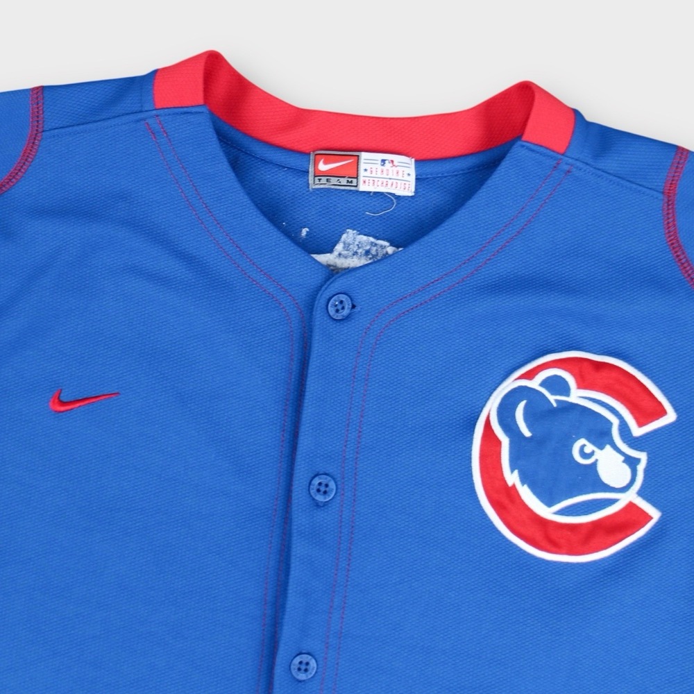 Nike Chicago Cubs Kosukre Fukudome #1 Youth Large Blue MLB Baseball Jersey - Picture 3 of 5